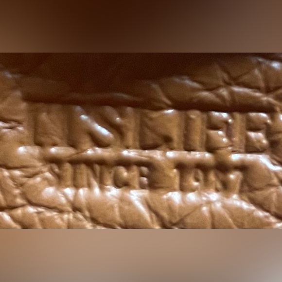 NWOT caramel brown small leather wallet by It’s Life. Measures apx 4 x 4 inches. - Picture 3 of 12